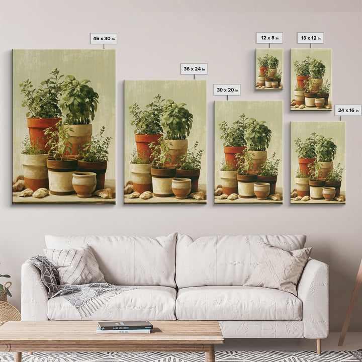 Modern Kitchen Herbs Canvas Print, Dining Room Art, Fall Decor, Dining Room Decor, Dining, Kitchen Art, Living Room Decor, DRA-2x3-65