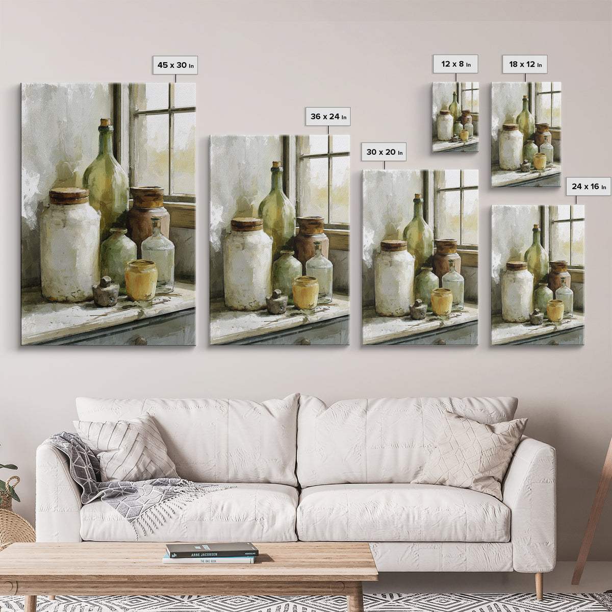 Sunlit Farmhouse Table Objects Without Room View Canvas Print, Dining Room Art, Printable Wall Art, Dining Room Decor, Dining, DRA-2x3-73