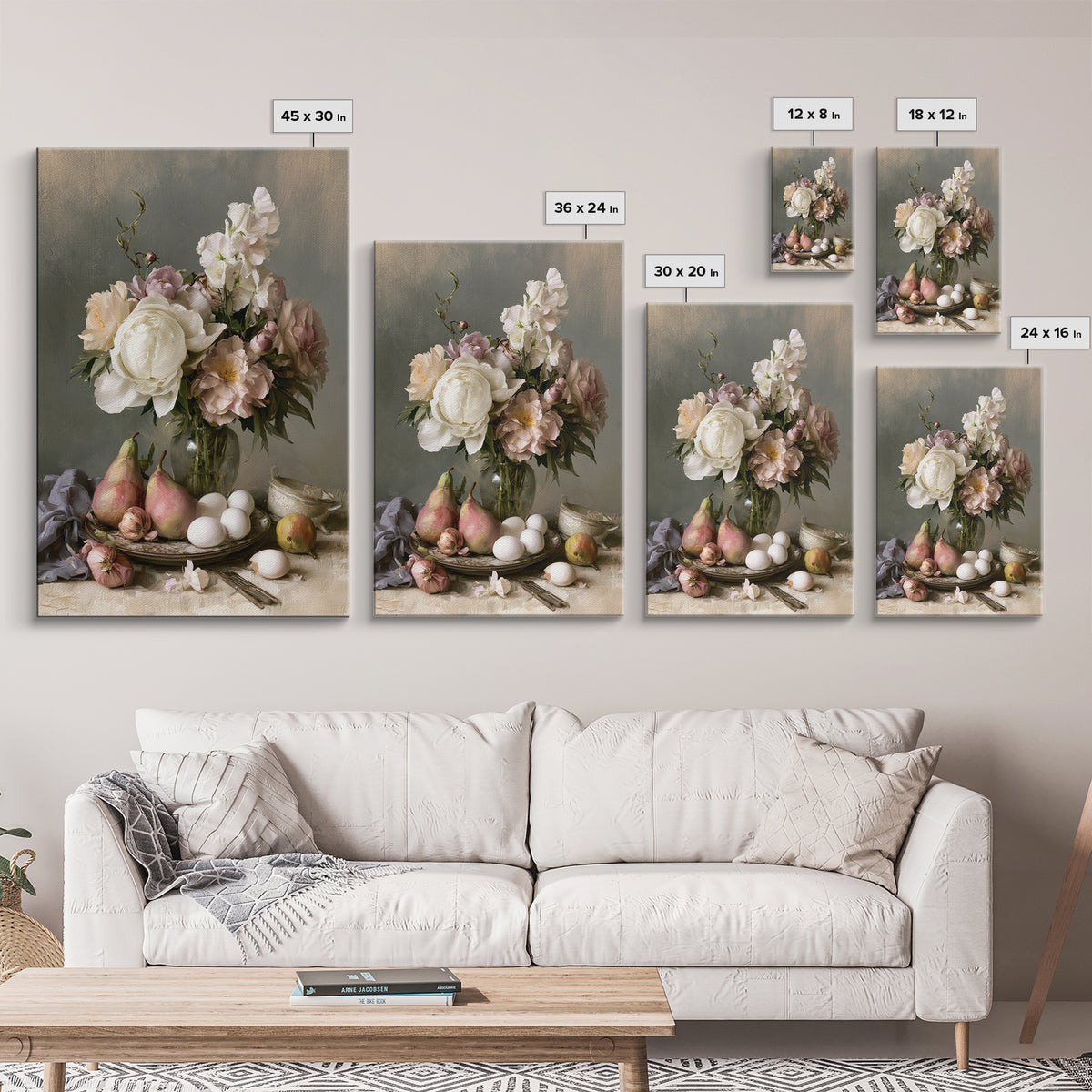Classic Dutch Feast Arrangement Framed Canvas Print, Dining Room Art, Room Decor, Dining Room Decor, Fine Art, Dining, DRA-2x3-75