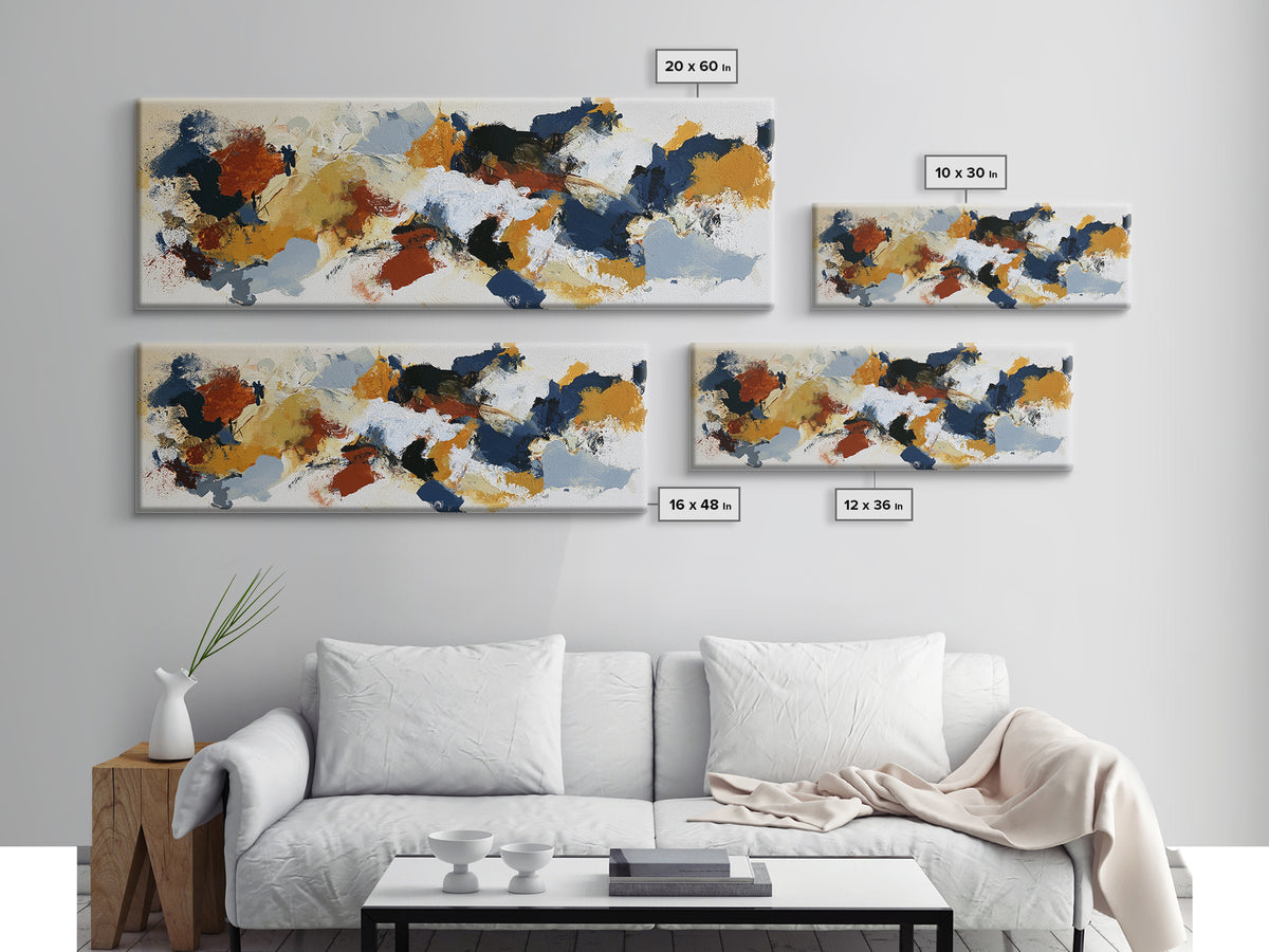 Abstract Composition in Appetite Friendly Warm Tones Canvas Print, Dining Room Art, Coastal Wall Art, Dining Room Decor, Dining, DRA-3x1-20