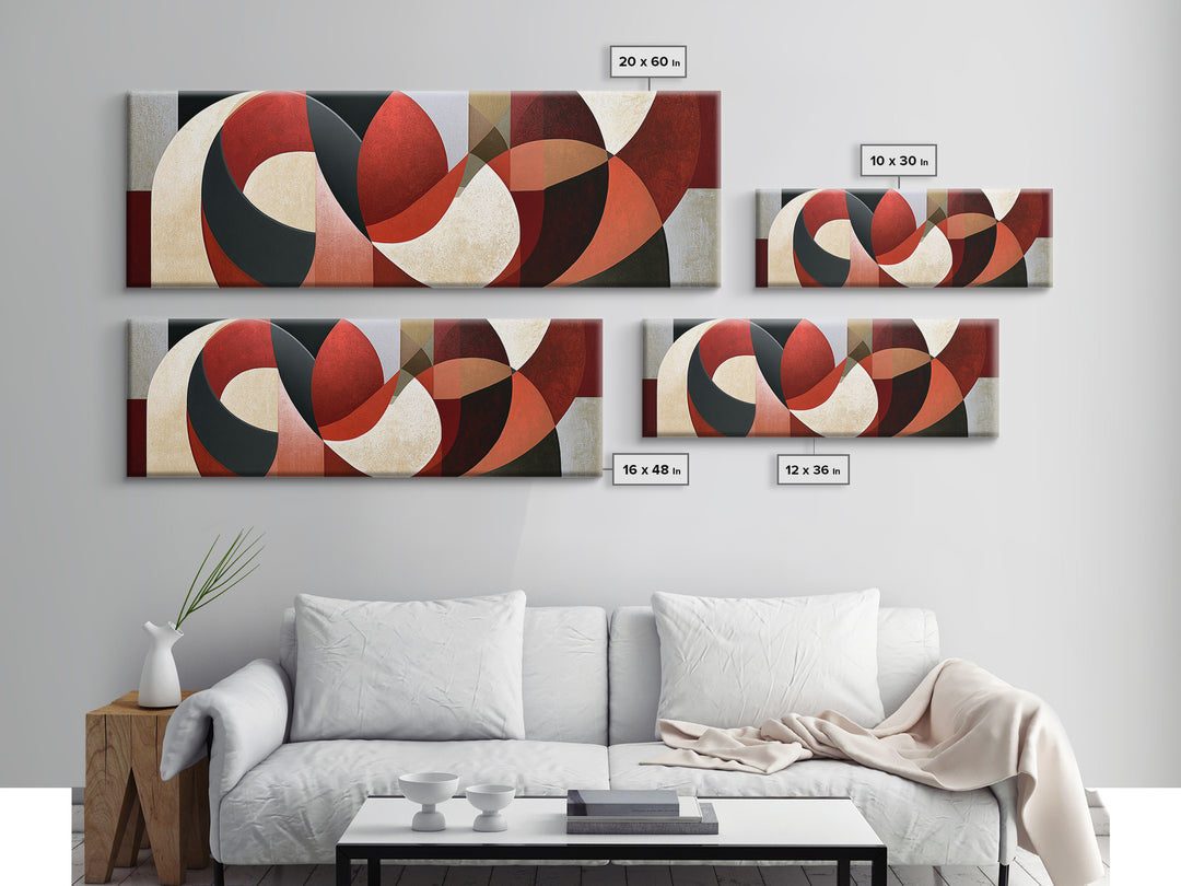 Abstract Red Wine Swirl Canvas Print, Dining Room Art, Fall Decor, Dining Room Decor, Dining, Kitchen Art, Living Room Decor, DRA-3x1-34