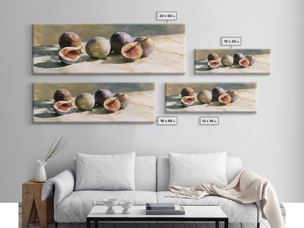 Figs on Marble Canvas Print, Dining Room Art, Gallery Decor, Dining Room Decor, Fine Art, Dining, Minimalist Decor, DRA-3x1-39