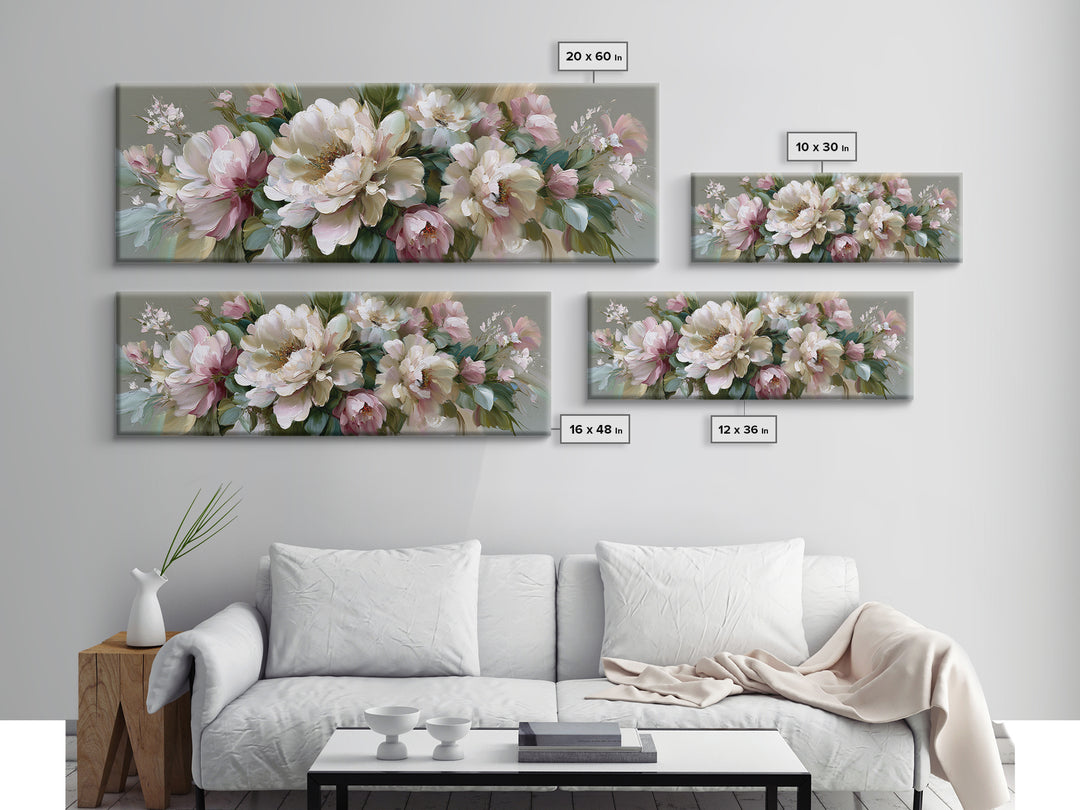 Large Expressive Flower Vase Canvas Print, Dining Room Art, Dining Room Wall Art, Dining Room Decor, Oil Painting, Dining, DRA-3x1-40