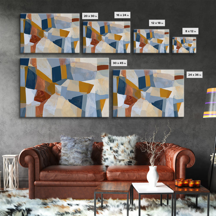 Abstract Composition in Appetite Friendly Warm Tones Canvas Print, Dining Room Art, Coastal Wall Art, Dining Room Decor, Dining, DRA-3x2-80