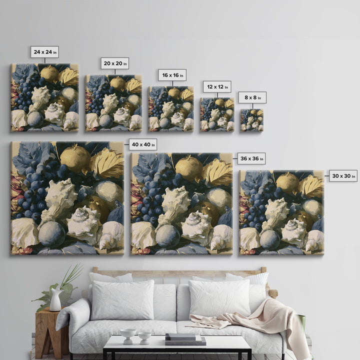 Bold Maximalist Still Life Framed Canvas Print, Eclectic Art, Digital Print, Living Room Decor, Eclectic, Fine Art Print, ECL-1x1-27