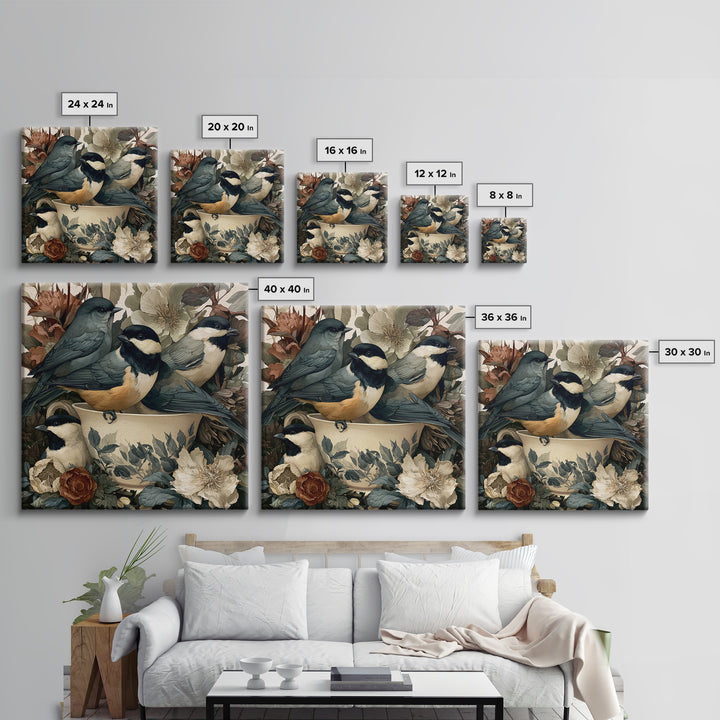 Odd Dream Garden Framed Canvas Print, Eclectic Art, Art Prints, Living Room Decor, Oil Painting, Eclectic, Abstract Art, ECL-1x1-41