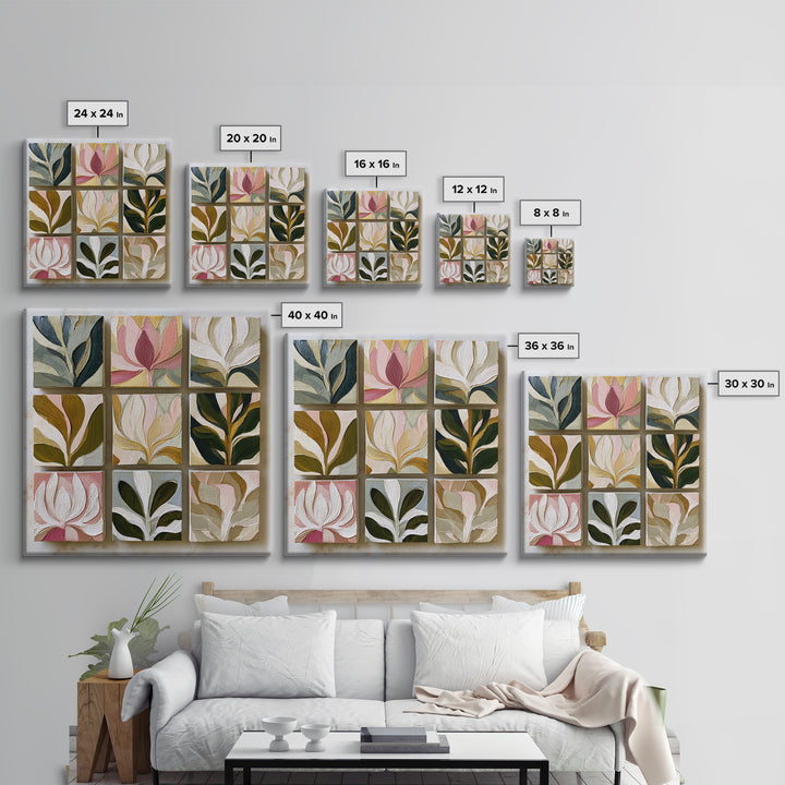 Matisse Inspired Cutouts with Botanical Details Canvas Print, Eclectic Art, Gallery Decor, Living Room Decor, Eclectic, ECL-1x1-6