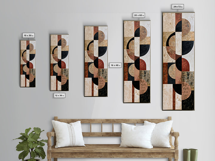 Abstract Shapes Layered Canvas Print, Eclectic Art, Original Art, Living Room Decor, Abstract Art, Eclectic, Gallery Decor, ECL-1x3-16