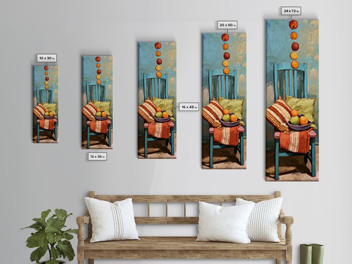 Whimsical Chair Still Life Canvas Print, Eclectic Art, Textured Painting, Living Room Decor, Fine Art, Eclectic, Digital Art, ECL-1x3-26
