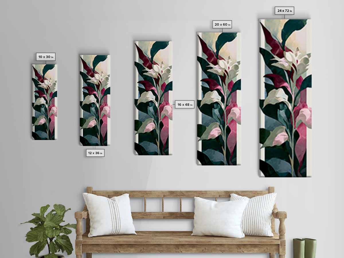 Matisse Inspired Cutouts with Botanical Details Canvas Print, Eclectic Art, Wall Art, Living Room Decor, Oil Painting, Eclectic, ECL-1x3-42