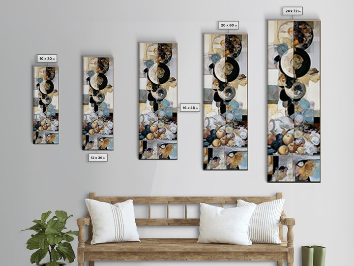 Bold Maximalist Still Life Canvas Print, Eclectic Art, Digital Art, Living Room Decor, Oil Painting, Eclectic, Digital Print, ECL-1x3-63