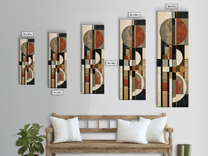 Abstract Shapes Layered Canvas Print, Eclectic Art, Wall Art, Living Room Decor, Abstract Art, Eclectic, Printables, ECL-1x3-88