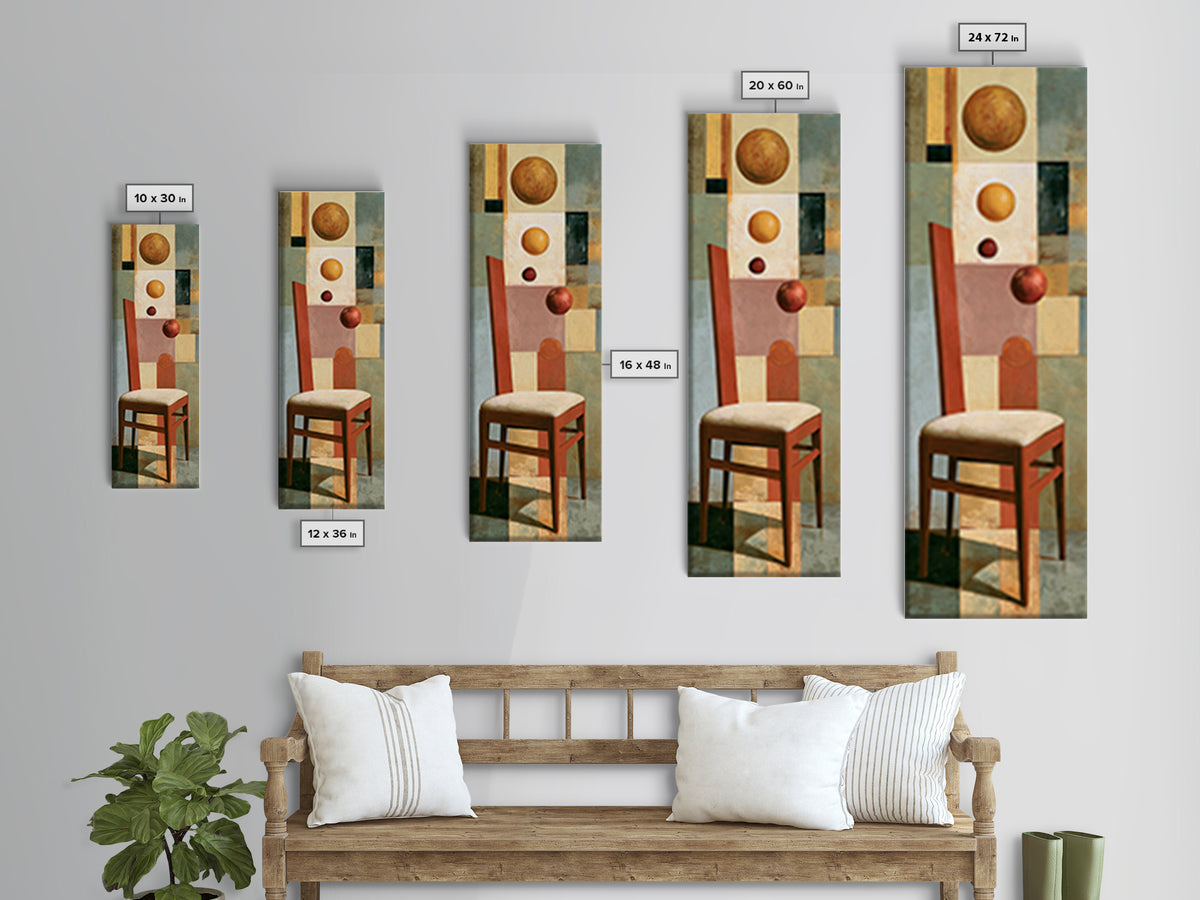 Whimsical Chair Still Life Canvas Print, Eclectic Art, Art Print, Living Room Decor, Fine Art, Eclectic, Portrait, ECL-1x3-98