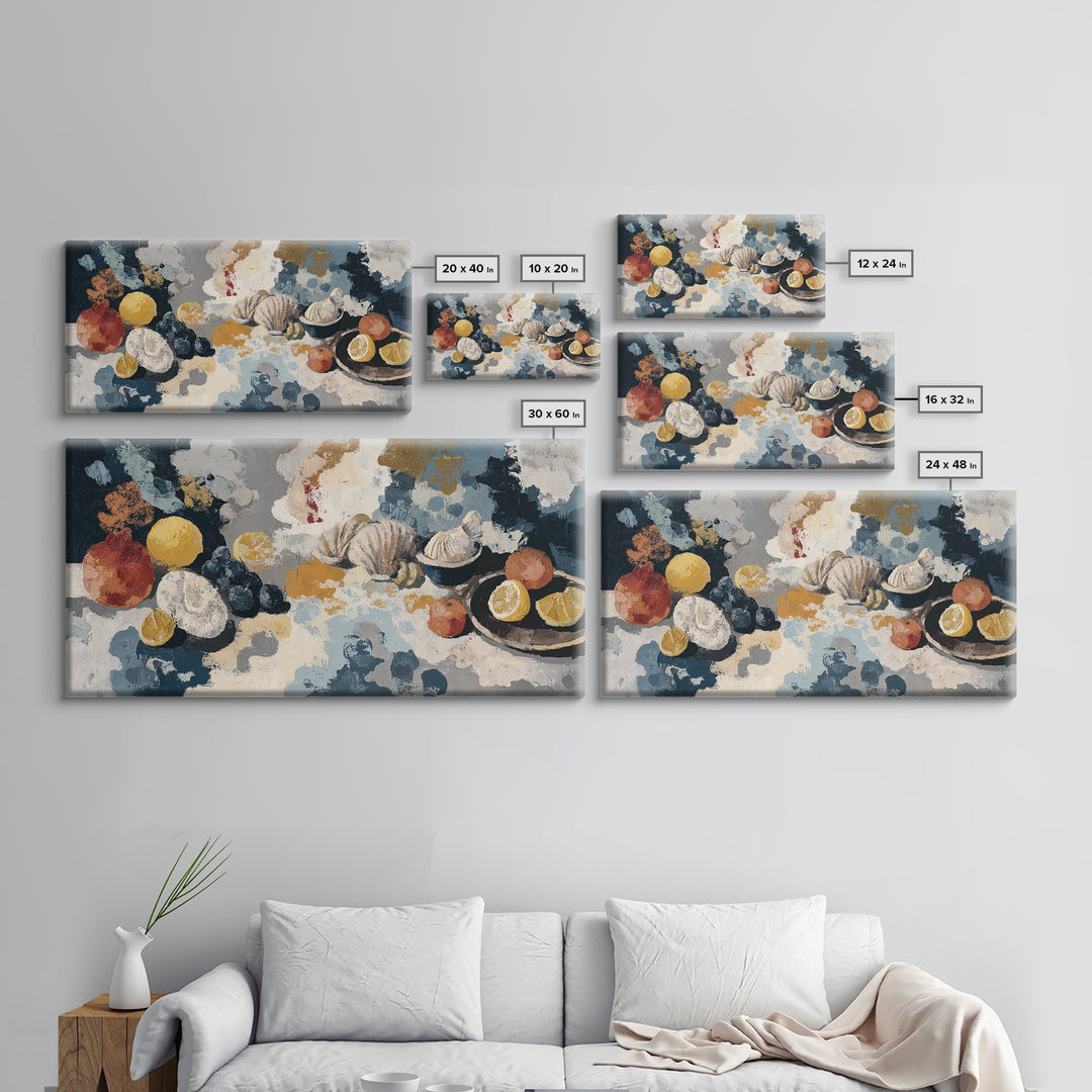Bohemian Patchwork Landscape Framed Canvas Print, Eclectic Art, Boho, Living Room Decor, Fine Art, Eclectic, Unique Wall Art, ECL-2x1-92