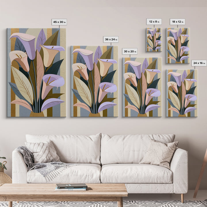 Retro Futurist Vase of Flowers Framed Canvas Print, Eclectic Art, Printables, Living Room Decor, Eclectic, Boho Wall Art, ECL-2x3-18