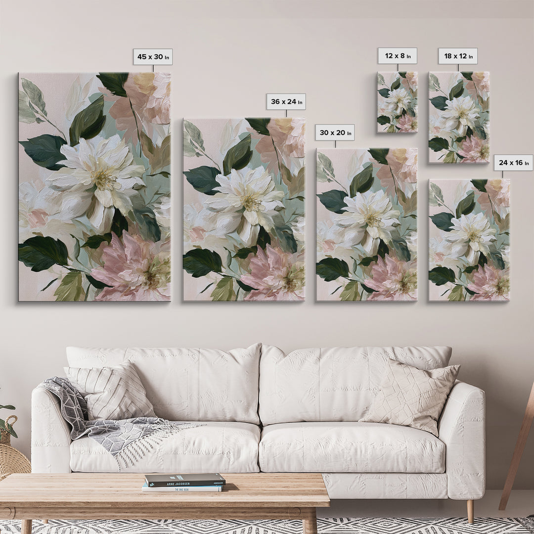 Matisse Inspired Cutouts with Botanical Details Framed Canvas Print, Eclectic Art, Artwork, Living Room Decor, Eclectic, ECL-2x3-38