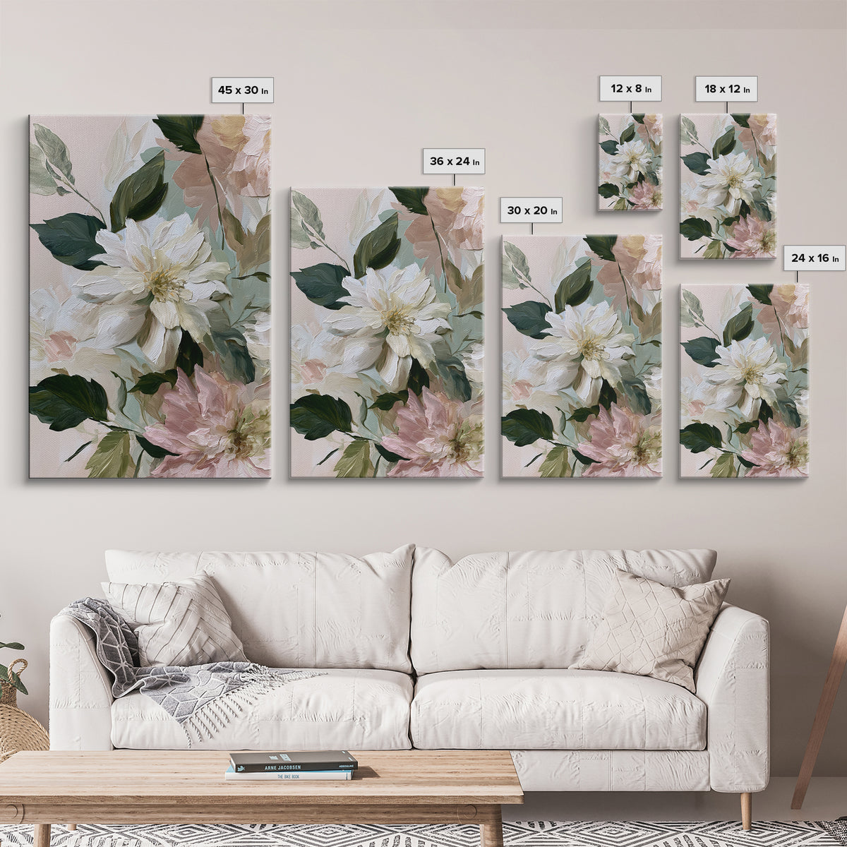 Matisse Inspired Cutouts with Botanical Details Framed Canvas Print, Eclectic Art, Artwork, Living Room Decor, Eclectic, ECL-2x3-38