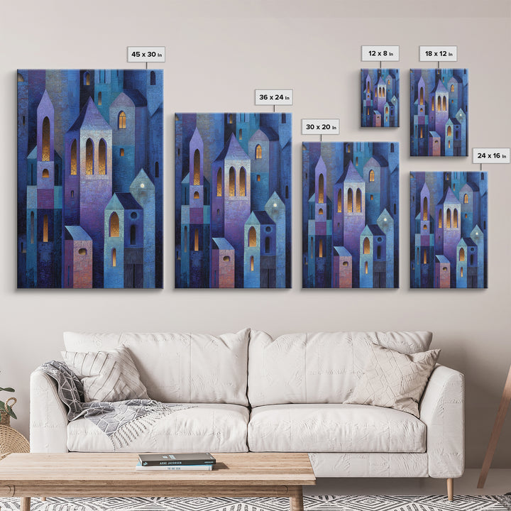 Bohemian Patchwork Landscape Framed Canvas Print, Eclectic Art, Boho, Living Room Decor, Fine Art, Eclectic, Unique Wall Art, ECL-2x3-56