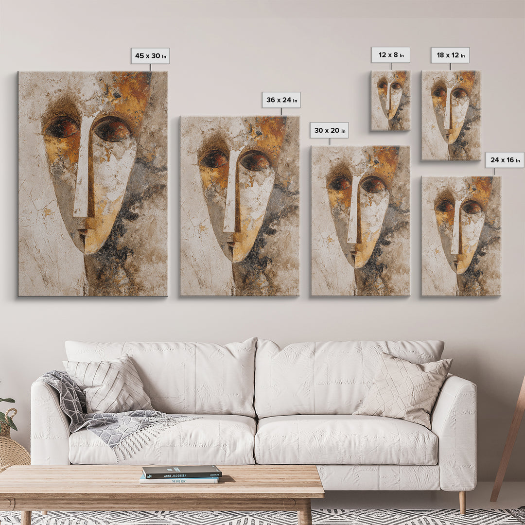 Surreal Portrait with Mismatched Patterned Clothing Canvas Print, Eclectic Art, Printable Art, Living Room Decor, Eclectic, ECL-2x3-58