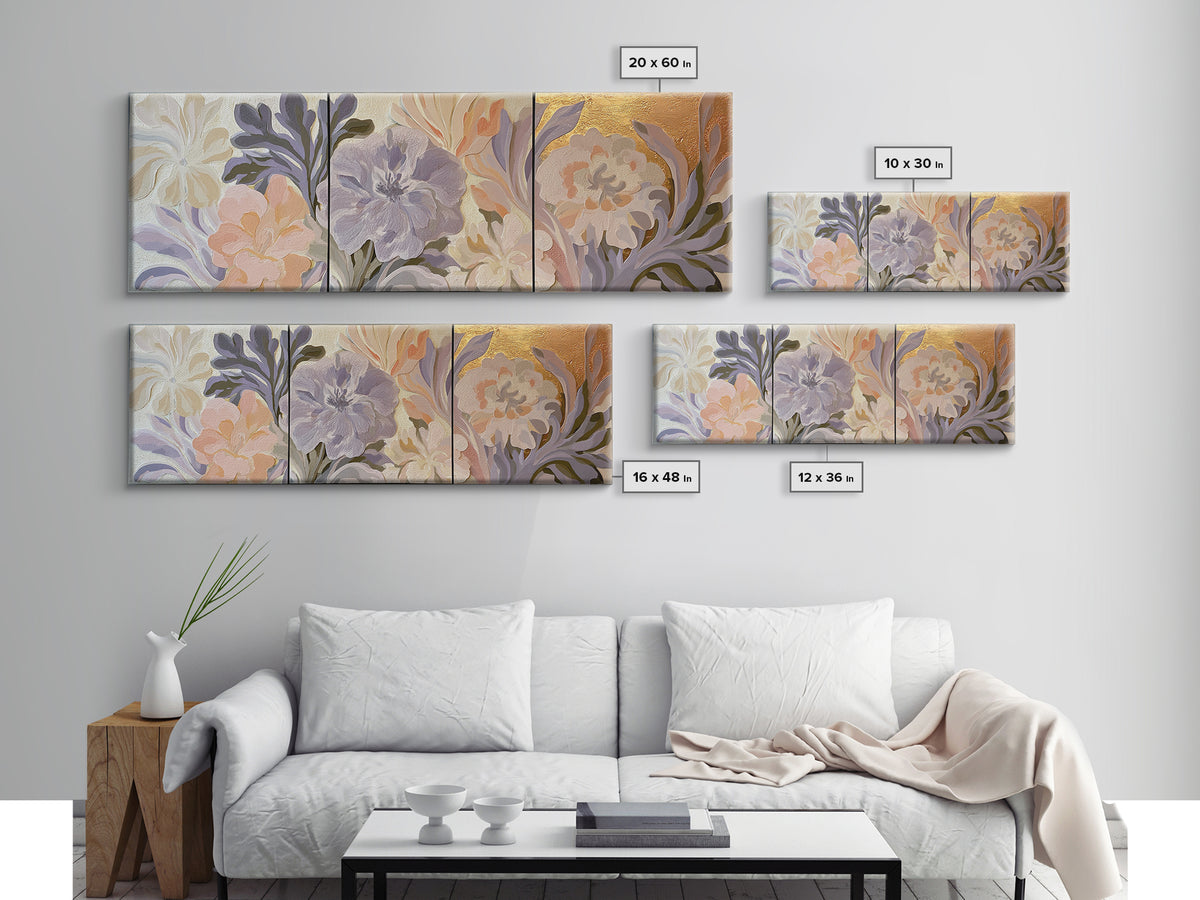 Matisse Inspired Cutouts with Botanical Details Canvas Print, Eclectic Art, Boho Decor, Living Room Decor, Fine Art, Eclectic, ECL-3x1-46