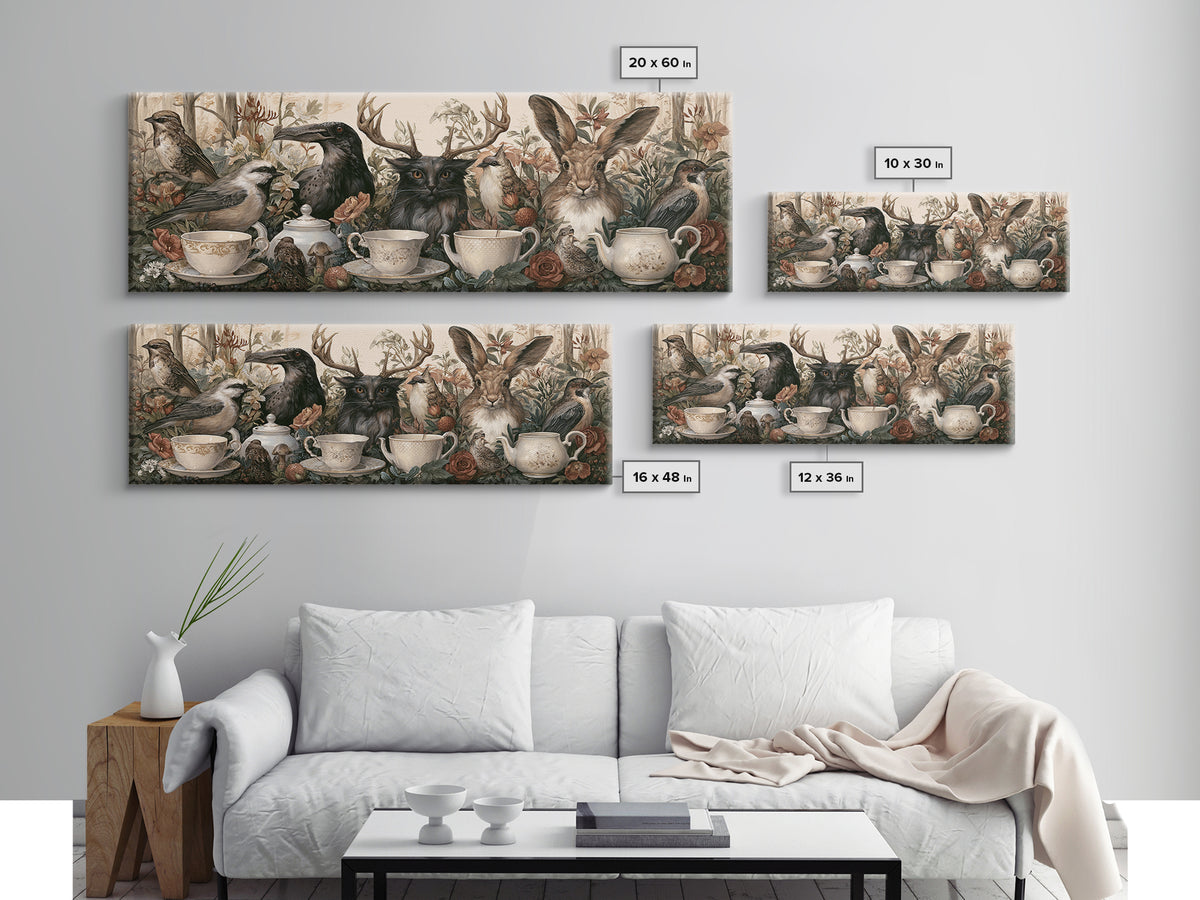 Odd Dream Garden Framed Canvas Print, Eclectic Art, Wall Art, Living Room Decor, Watercolor Art, Eclectic, Printables, ECL-3x1-57