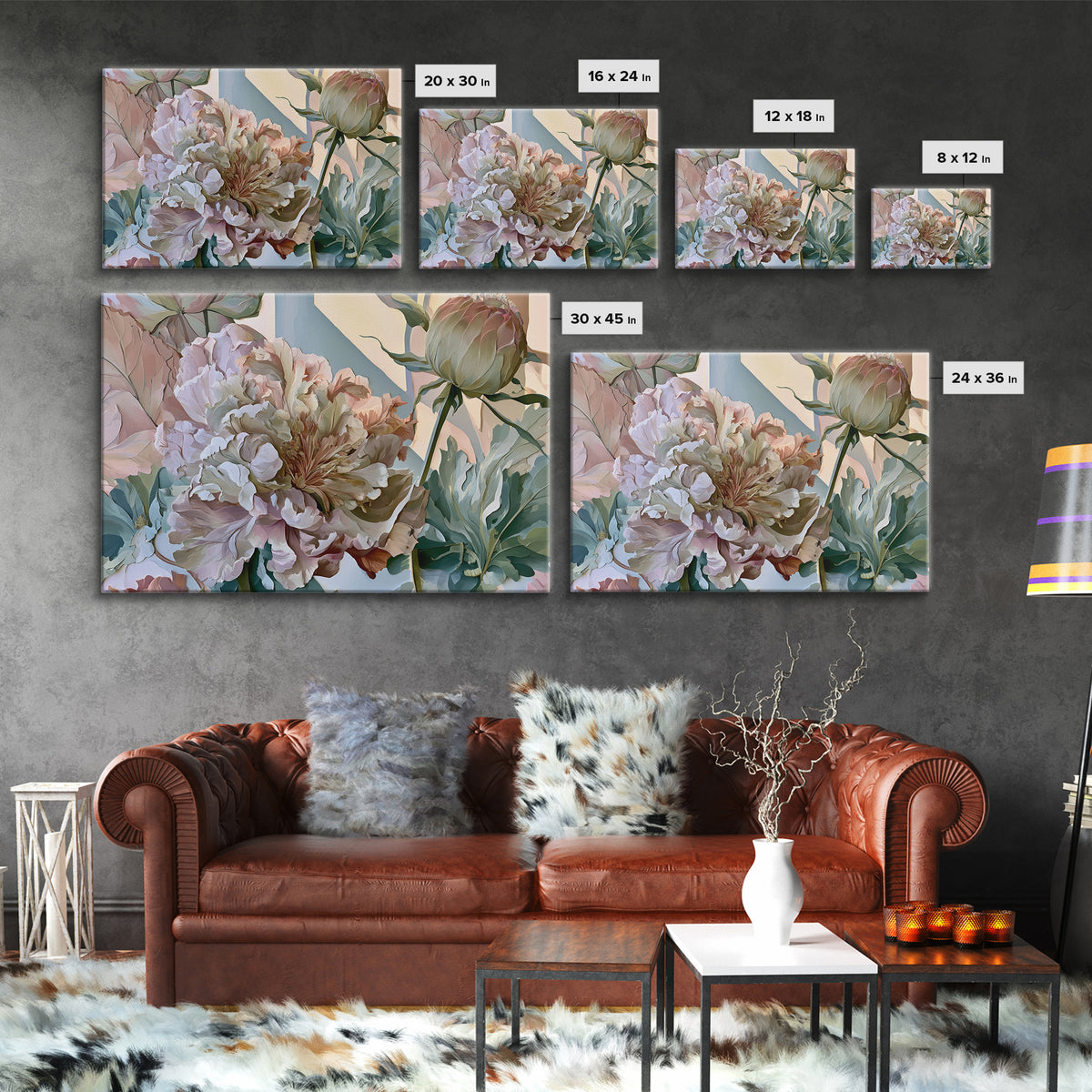 Matisse Inspired Cutouts with Botanical Details Canvas Print, Eclectic Art, Unique Wall Art, Living Room Decor, Eclectic, ECL-3x2-10