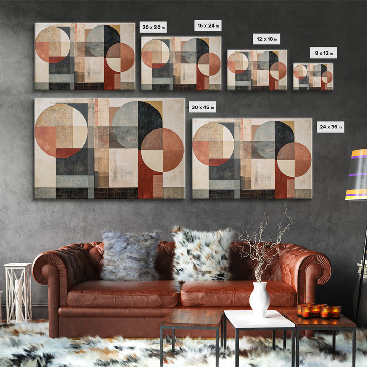 Abstract Shapes Layered Canvas Print, Eclectic Art, Room Decor, Living Room Decor, Fine Art, Eclectic, Artwork, Original Art, ECL-3x2-32