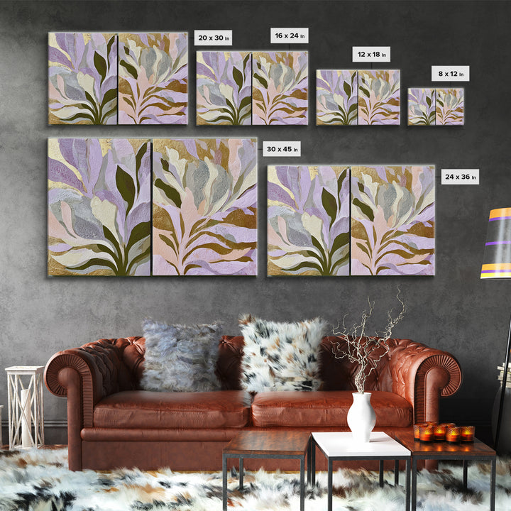 Matisse Inspired Cutouts with Botanical Details Canvas Print, Eclectic Art, Statement Artwork, Living Room Decor, Eclectic, ECL-3x2-34