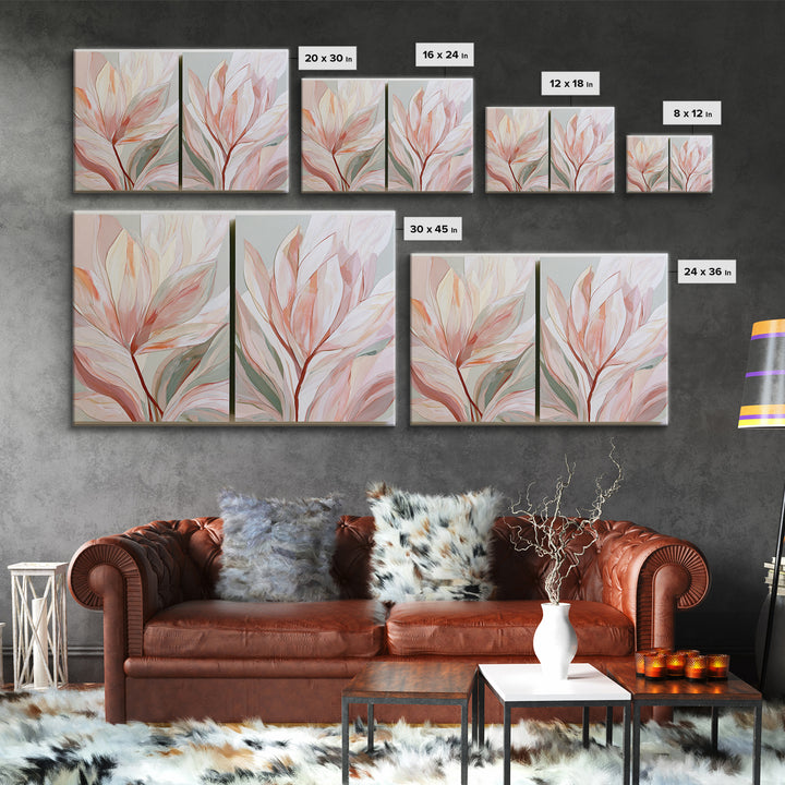 Matisse Inspired Cutouts with Botanical Details Canvas Print, Eclectic Art, Contemporary Art, Living Room Decor, Eclectic, ECL-3x2-82