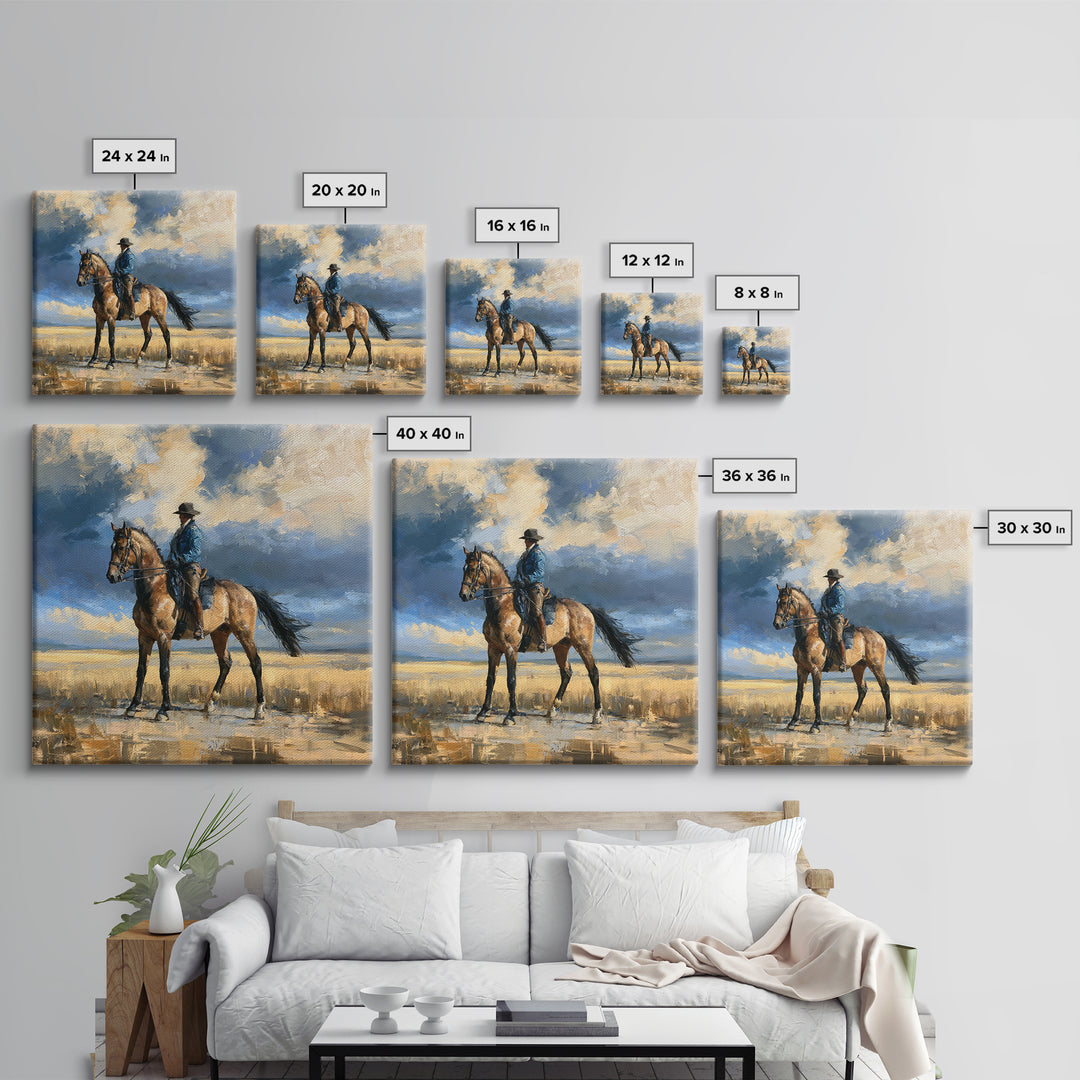 Dressage Horse in Refined Classical Pose Canvas Print, Equestrian Art, Cabin Decor, Living Room Decor, Fine Art, Equestrian, EQU-1x1-10