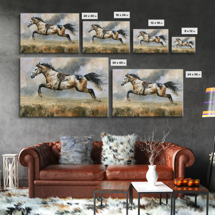 Show Jumping Horse Mid Leap Canvas Print, Equestrian Art, Wall Art, Living Room Decor, Fine Art, Equestrian, Boho Wall Art, EQU-3x2-83