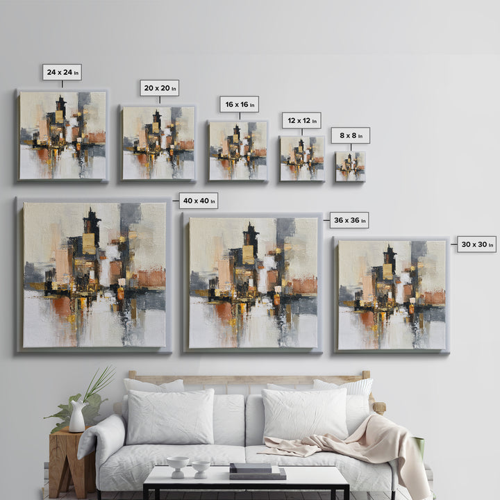 Distorted City Street Canvas Print, Expressionist Art, Room Decor, Living Room Decor, Fine Art, Expression, Printable Wall Art, EXP-1x1-25