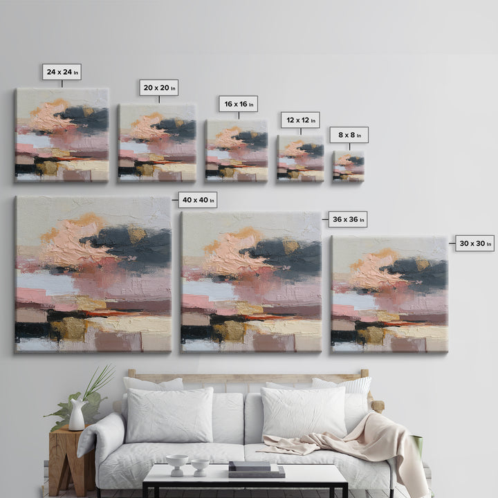 Stormy Landscape Painted Canvas Print, Expressionist Art, Original Art, Living Room Decor, Fine Art, Expression, Modern Art, EXP-1x1-3