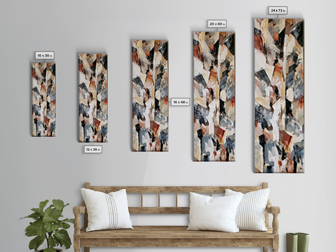 Distorted City Street Canvas Print, Expressionist Art, Minimalist Decor, Living Room Decor, Fine Art, Expression, EXP-1x3-13