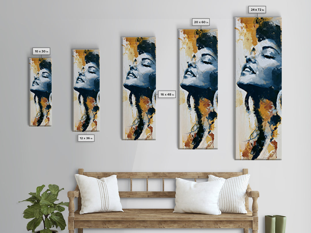 Portrait of a Singer Canvas Print, Expressionist Art, Digital Prints, Living Room Decor, Oil Painting, Expression, EXP-1x3-32