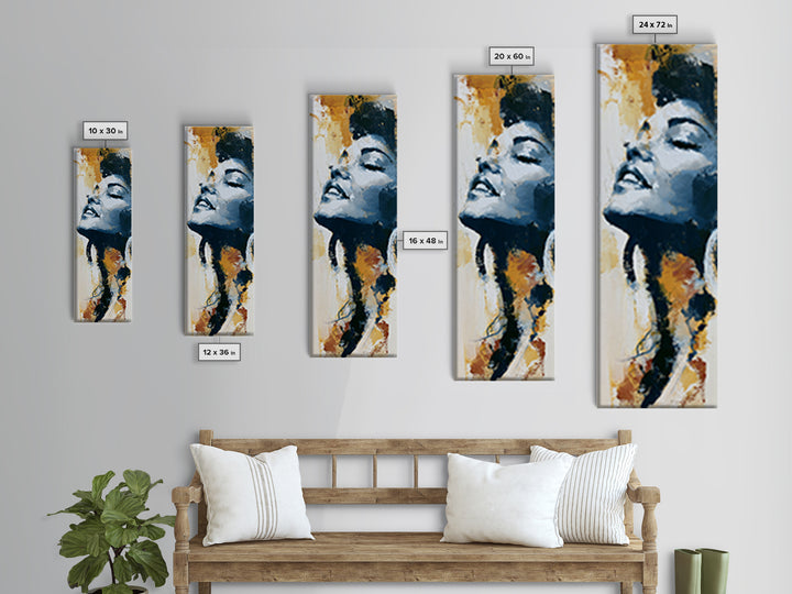 Portrait of a Singer Canvas Print, Expressionist Art, Digital Prints, Living Room Decor, Oil Painting, Expression, EXP-1x3-32