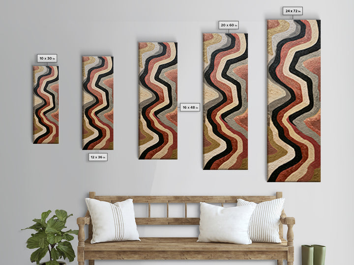 Stormy Landscape Painted Canvas Print, Expressionist Art, Gallery Wall Art, Living Room Decor, Expression, Minimalist Decor, EXP-1x3-63