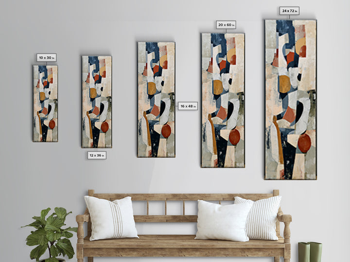 Seated Figure with Raw Gestural Outlines Canvas Print, Expressionist Art, Colorful Wall Art, Living Room Decor, Expression, EXP-1x3-67