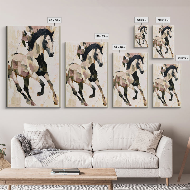 Expressionist Horse in Motion with Wild Mane Canvas Print, Expressionist Art, Home Decor, Living Room Decor, Expression, EXP-2x3-18