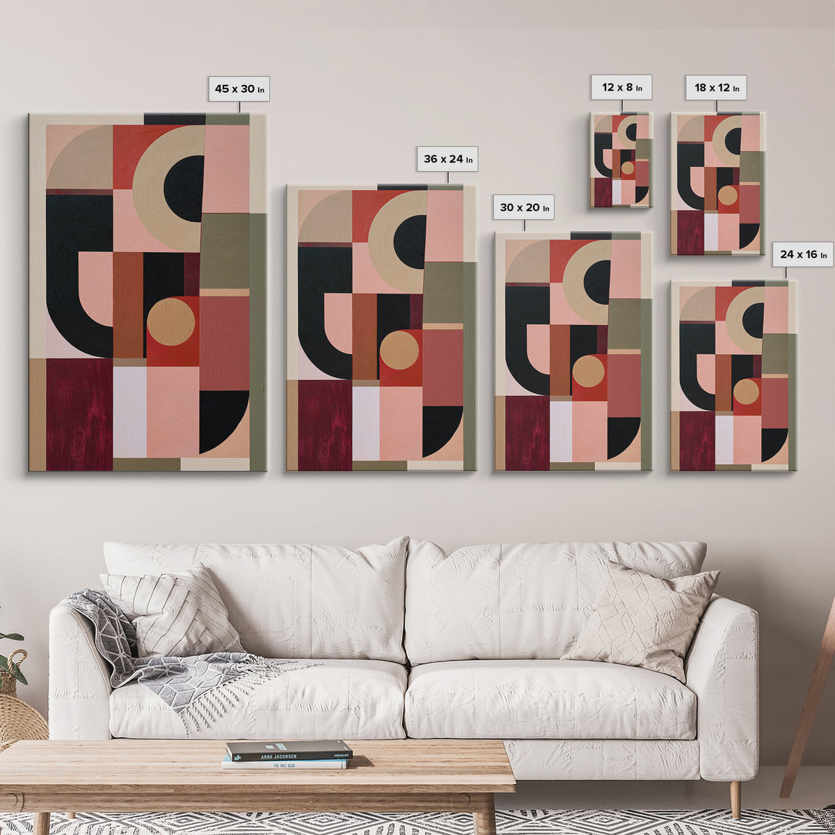 Lonely Caf Table Framed Canvas Print, Expressionist Art, Large Wall Art, Living Room Decor, Expression, Abstract Painting, EXP-2x3-37