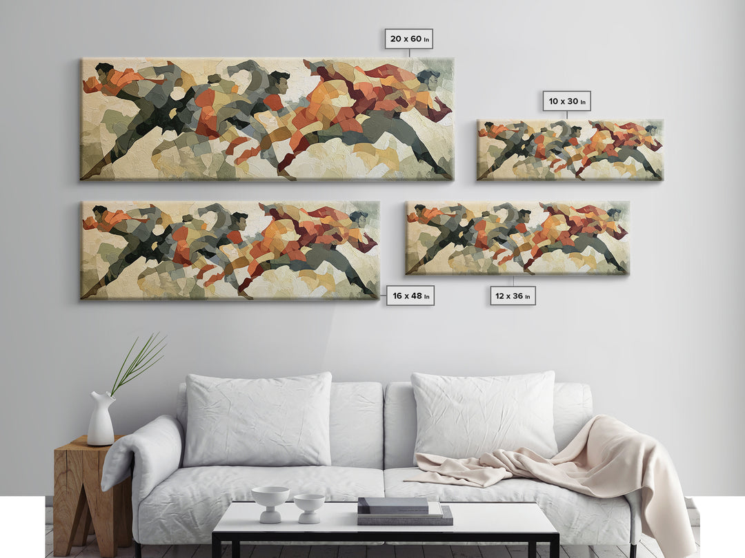 Dancer Figure Fractured into Vibrant Movement Canvas Print, Expressionist Art, Modern Decor, Living Room Decor, Expression, EXP-3x1-44
