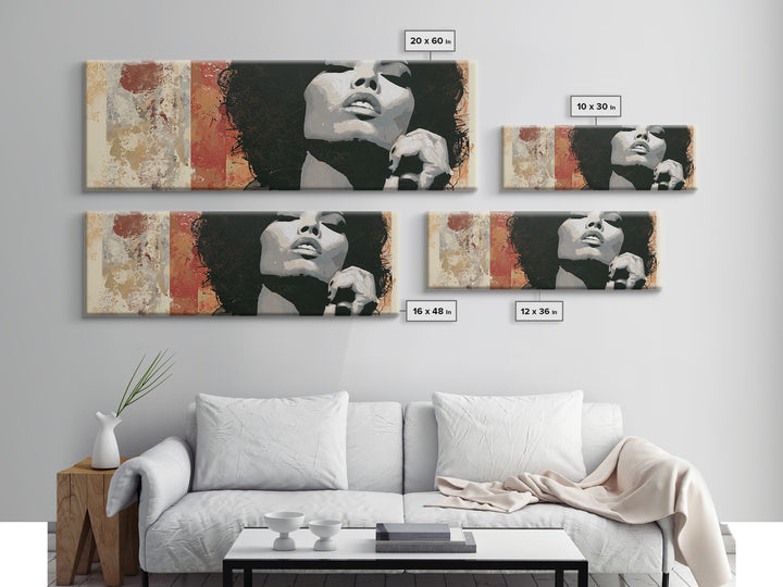 Portrait of a Singer Framed Canvas Print, Expressionist Art, Digital Prints, Living Room Decor, Oil Painting, Expression, EXP-3x1-84