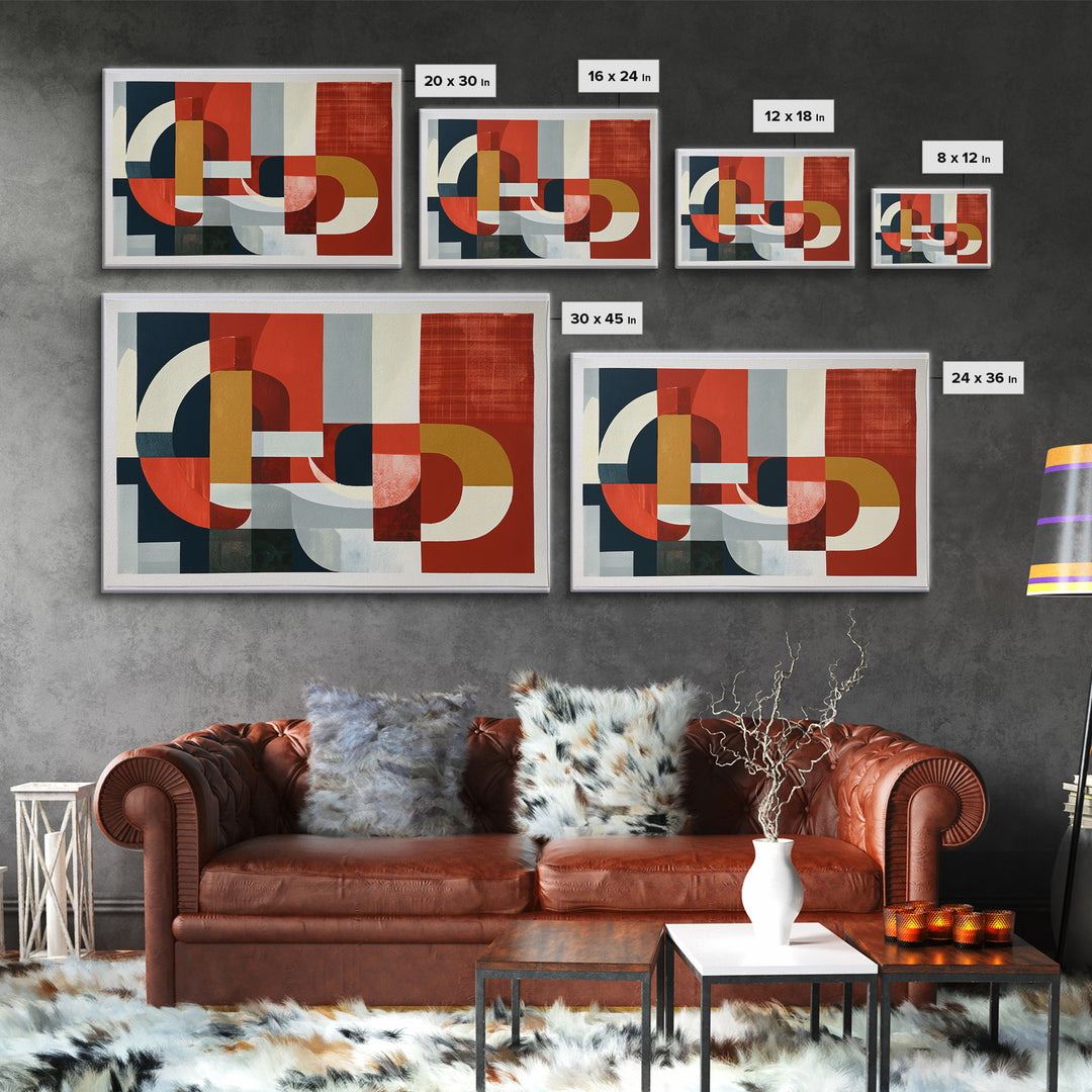 Red Room Interior Abstraction Canvas Print, Expressionist Art, Minimalist Wall Art, Living Room Decor, Expression, EXP-3x2-23