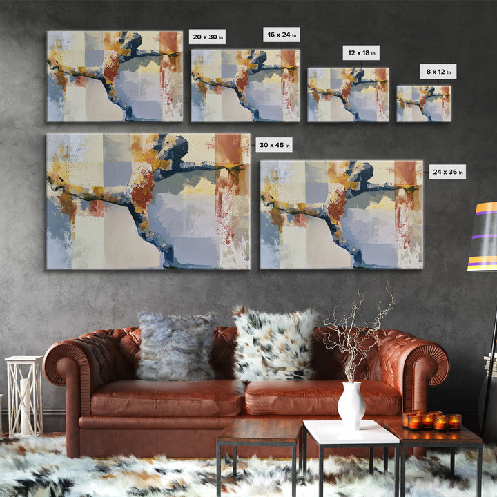 Dancer Figure Fractured into Vibrant Movement Canvas Print, Expressionist Art, Modern Wall Art, Living Room Decor, Expression, EXP-3x2-8