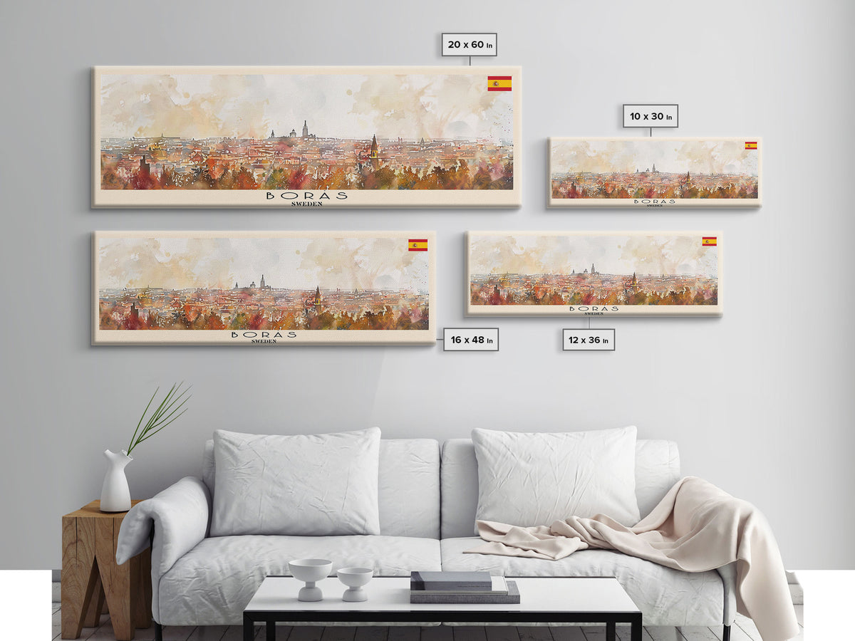 Bordeaux France Panoramic Travel Poster, Framed Canvas Print or Metal Wall Art, Travel Art, Home Decor, Panoramic Painting, Midcentury Art