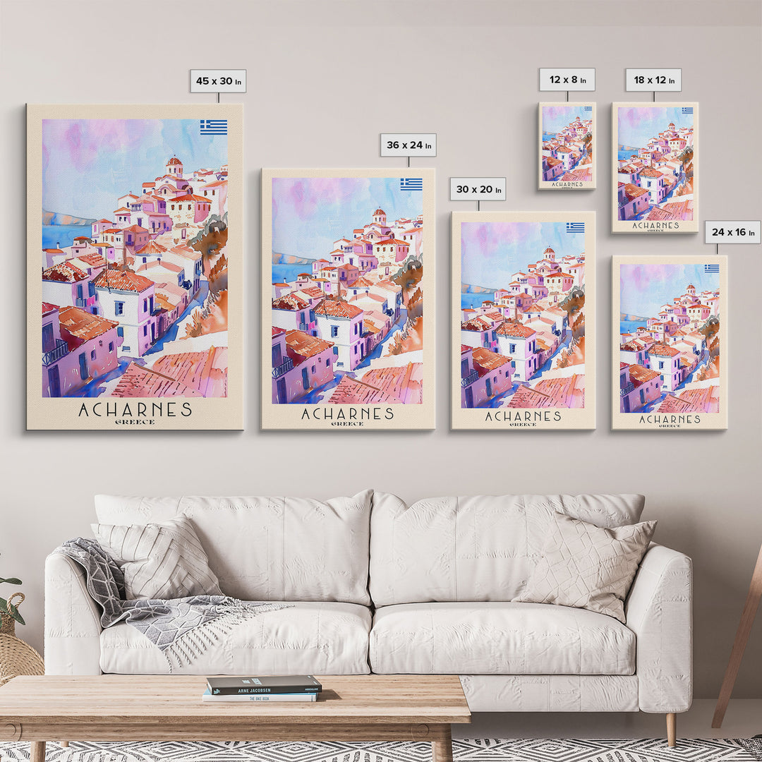 Scenic A Coruńa Spain Seaside Town, Framed Canvas Print, Perfect for Bedroom Art, Coastal Style, Home Decor Wall Art