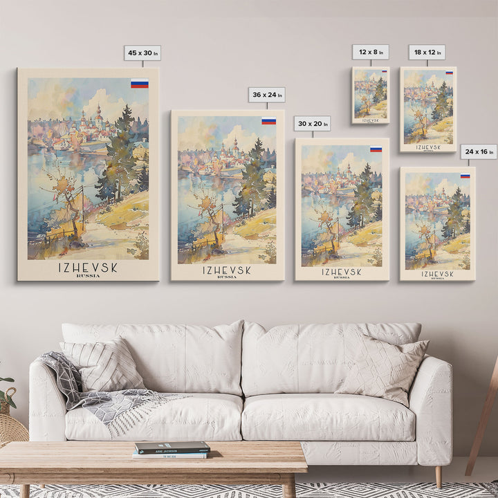 Izhevsk Russia Scenic Art Print, Charming City View Canvas Print for Home Decor, Travel Poster for Living Room Wall Art, Russian Beauty