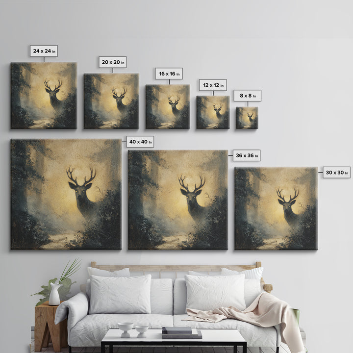 Giant Tree City Filled Framed Canvas Print, Fantasy Art, Statement Artwork, Living Room Decor, Abstract Art, Mythic, Wall Decor, FAN-1x1-33