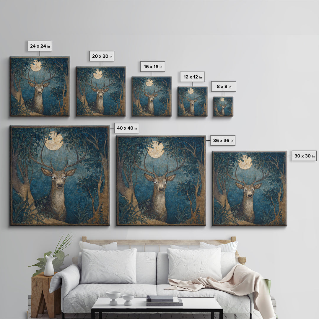 Faerie Market under Giant Mushrooms Framed Canvas Print, Fantasy Art, Digital Painting, Living Room Decor, Fine Art, Mythic, FAN-1x1-63