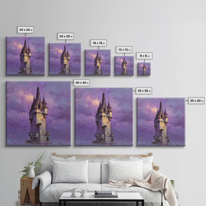 Armored Knight Facing a Glowing Portal Framed Canvas Print, Fantasy Art, Digital Print, Living Room Decor, Fine Art, Mythic, FAN-1x1-7